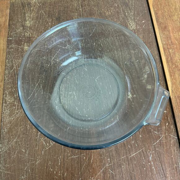 Vintage 1940s Flameware B-I 833-B Blue Tint Pan Skillet Bowl USA - Picture 2 of 9